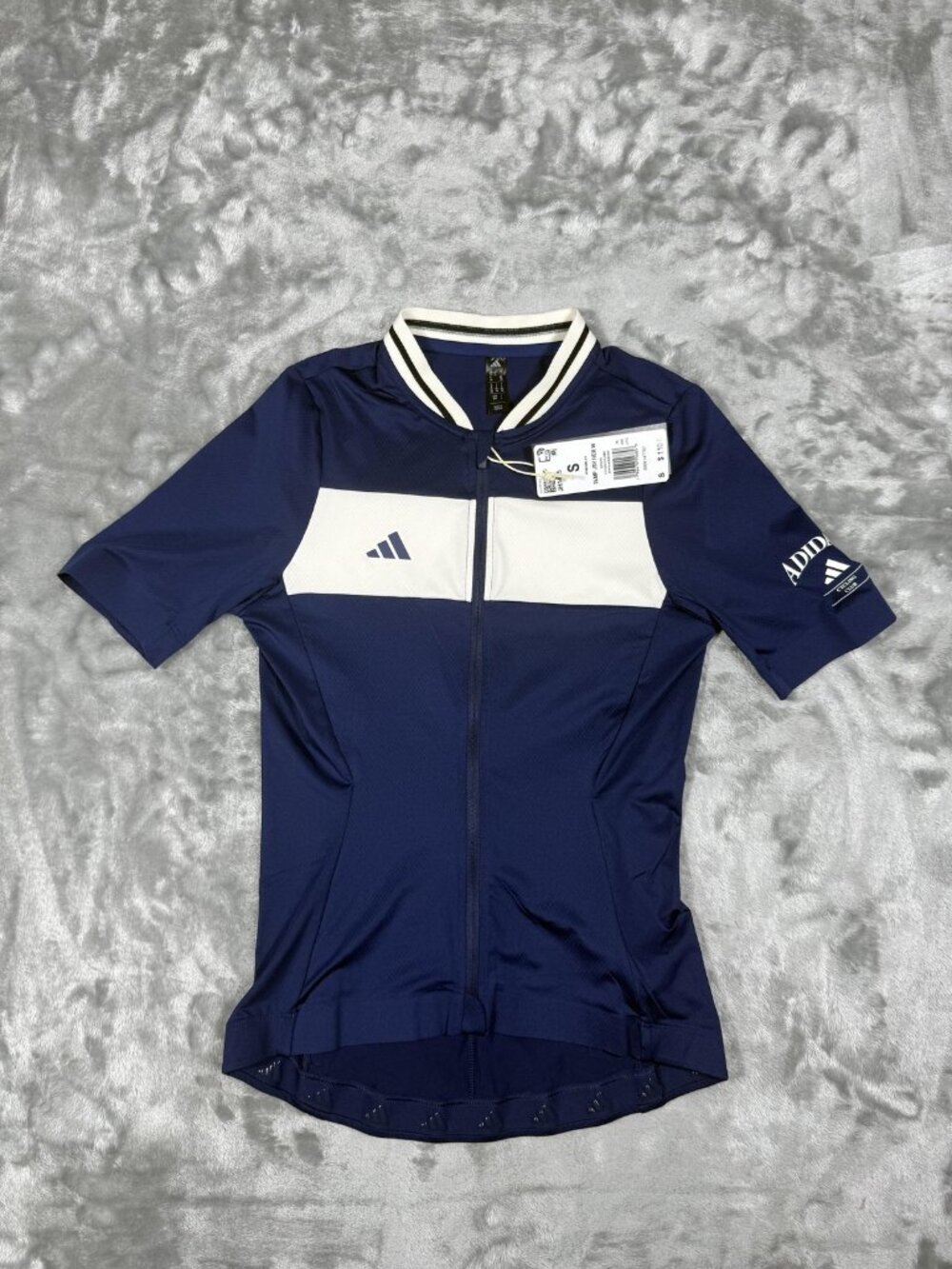 New Adidas Temp Jersey HER W Cycling Shirt Women's Small Dark Blue JH1485